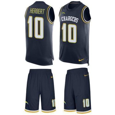 Nike Chargers #10 Justin Herbert Navy Blue Team Color Stitched NFL Limited Tank Top Suit Jersey