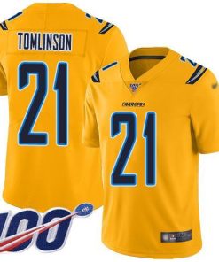 Nike Chargers #21 LaDainian Tomlinson Gold Stitched NFL Limited Inverted Legend 100th Season Jersey