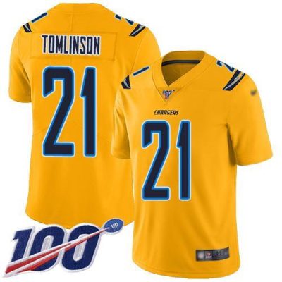 Nike Chargers #21 LaDainian Tomlinson Gold Stitched NFL Limited Inverted Legend 100th Season Jersey