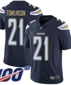 Nike Chargers #21 LaDainian Tomlinson Navy Blue Team Color Stitched NFL 100th Season Vapor Limited Jersey