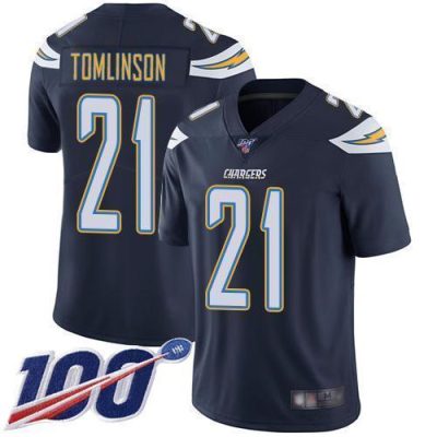 Nike Chargers #21 LaDainian Tomlinson Navy Blue Team Color Stitched NFL 100th Season Vapor Limited Jersey
