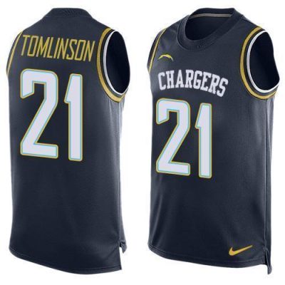Nike Chargers #21 LaDainian Tomlinson Navy Blue Team Color Stitched NFL Limited Tank Top Jersey