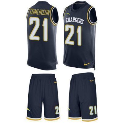 Nike Chargers #21 LaDainian Tomlinson Navy Blue Team Color Stitched NFL Limited Tank Top Suit Jersey