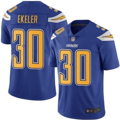 Nike Chargers #30 Austin Ekeler Electric Blue Stitched NFL Limited Rush Jersey