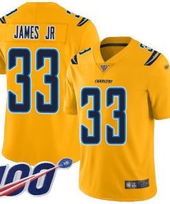Nike Chargers #33 Derwin James Jr Gold Stitched NFL Limited Inverted Legend 100th Season Jersey
