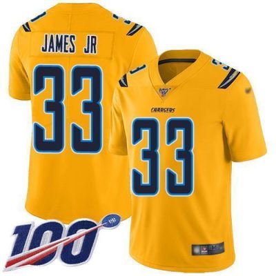 Nike Chargers #33 Derwin James Jr Gold Stitched NFL Limited Inverted Legend 100th Season Jersey