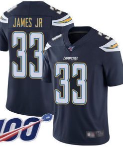 Nike Chargers #33 Derwin James Jr Navy Blue Team Color Stitched NFL 100th Season Vapor Limited Jersey