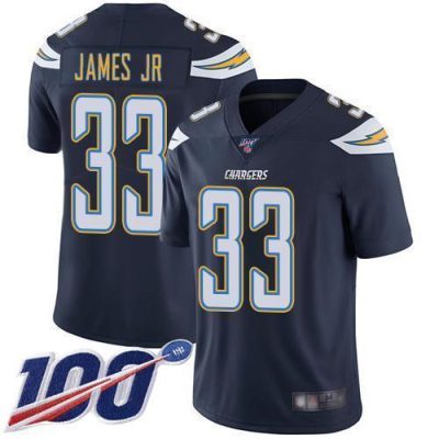 Nike Chargers #33 Derwin James Jr Navy Blue Team Color Stitched NFL 100th Season Vapor Limited Jersey