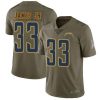 Nike Chargers #33 Derwin James Jr Olive Stitched NFL Limited 2017 Salute To Service Jersey