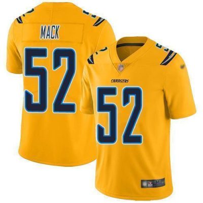 Nike Chargers #52 Khalil Mack Gold Stitched NFL Limited Inverted Legend Jersey