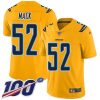 Nike Chargers #52 Khalil Mack Gold Stitched NFL Limited Inverted Legend 100th Season Jersey