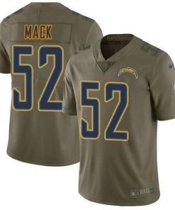 Nike Chargers #52 Khalil Mack Olive Stitched NFL Limited 2017 Salute To Service Jersey