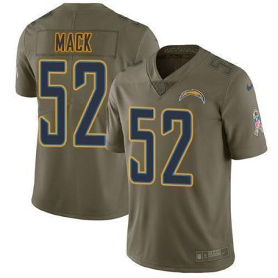 Nike Chargers #52 Khalil Mack Olive Stitched NFL Limited 2017 Salute To Service Jersey