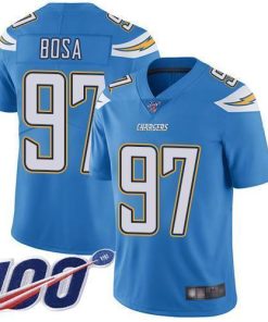 Nike Chargers #97 Joey Bosa Electric Blue Alternate Stitched NFL 100th Season Vapor Limited Jersey