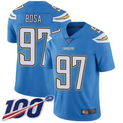 Nike Chargers #97 Joey Bosa Electric Blue Alternate Stitched NFL 100th Season Vapor Limited Jersey