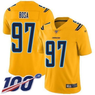 Nike Chargers #97 Joey Bosa Gold Stitched NFL Limited Inverted Legend 100th Season Jersey