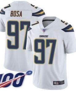 Nike Chargers #97 Joey Bosa White Stitched NFL 100th Season Vapor Limited Jersey