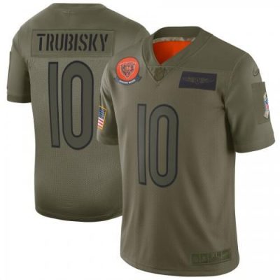Nike Chicago Bears #10 Mitchell Trubisky Camo Stitched NFL Limited 2019 Salute To Service Jersey
