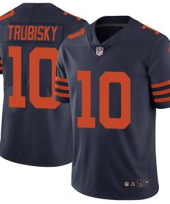 Nike Chicago Bears #10 Mitchell Trubisky Navy Blue Alternate Stitched NFL Vapor Untouchable Limited Jersey