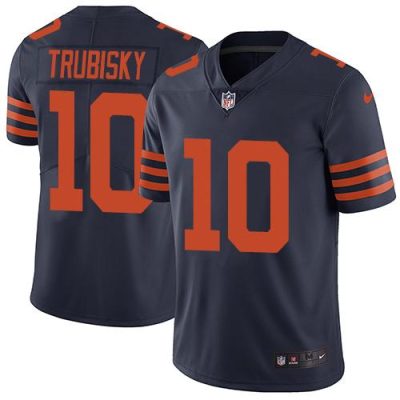 Nike Chicago Bears #10 Mitchell Trubisky Navy Blue Alternate Stitched NFL Vapor Untouchable Limited Jersey