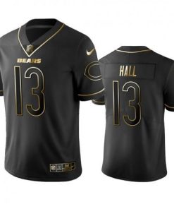 Nike Chicago Bears #13 Marvin Hall Black Golden Limited Edition Stitched NFL Jersey