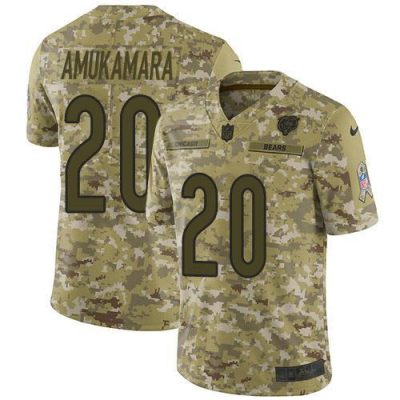 Nike Chicago Bears #20 Prince Amukamara Camo Stitched NFL Limited 2018 Salute To Service Jersey