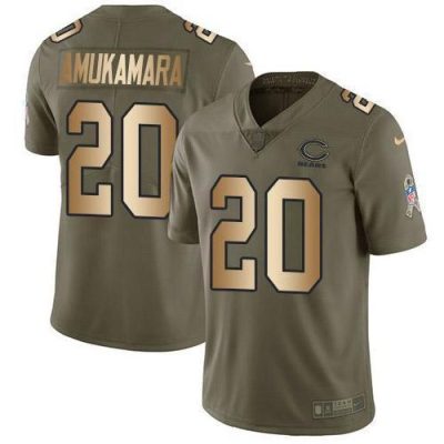 Nike Chicago Bears #20 Prince Amukamara Olive/Gold Stitched NFL Limited 2017 Salute To Service Jersey