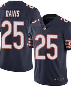 Nike Chicago Bears #25 Mike Davis Navy Blue Team Color Stitched NFL Vapor Untouchable Limited Jersey