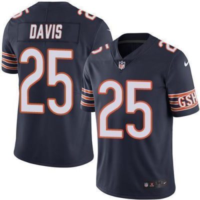 Nike Chicago Bears #25 Mike Davis Navy Blue Team Color Stitched NFL Vapor Untouchable Limited Jersey