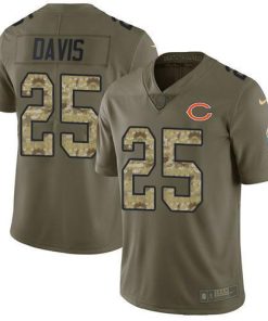 Nike Chicago Bears #25 Mike Davis Olive/Camo Stitched NFL Limited 2017 Salute To Service Jersey