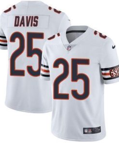 Nike Chicago Bears #25 Mike Davis White Stitched NFL Vapor Untouchable Limited Jersey