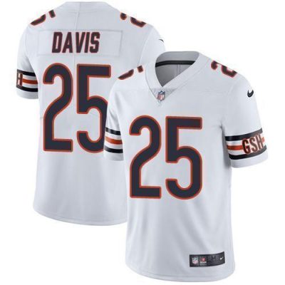 Nike Chicago Bears #25 Mike Davis White Stitched NFL Vapor Untouchable Limited Jersey
