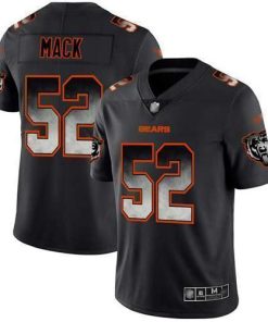 Nike Chicago Bears #52 Khalil Mack Black Stitched NFL Vapor Untouchable Limited Smoke Fashion Jersey