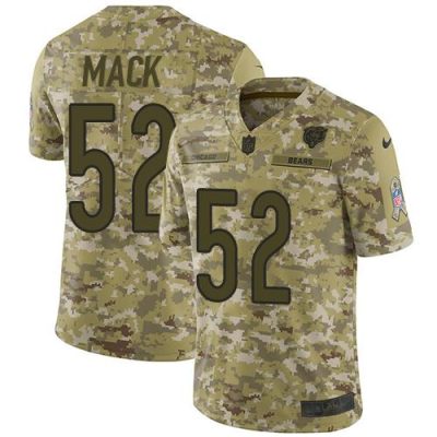 Nike Chicago Bears #52 Khalil Mack Camo Stitched NFL Limited 2018 Salute To Service Jersey
