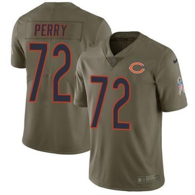 Nike Chicago Bears #72 William Perry Olive Stitched NFL Limited 2017 Salute To Service Jersey