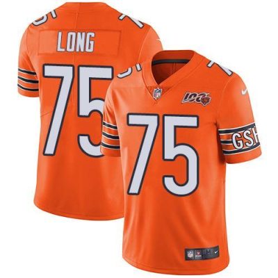 Nike Chicago Bears #75 Kyle Long Orange 100th Season Stitched NFL Limited Rush Jersey