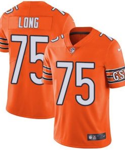 Nike Chicago Bears #75 Kyle Long Orange Stitched NFL Limited Rush Jersey