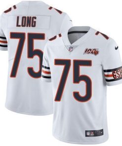 Nike Chicago Bears #75 Kyle Long White 100th Season Stitched NFL Vapor Untouchable Limited Jersey