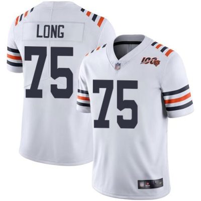 Nike Chicago Bears #75 Kyle Long White Alternate Stitched NFL Vapor Untouchable Limited 100th Season Jersey