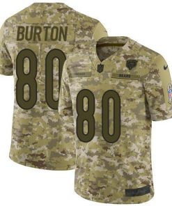 Nike Chicago Bears #80 Trey Burton Camo Stitched NFL Limited 2018 Salute To Service Jersey