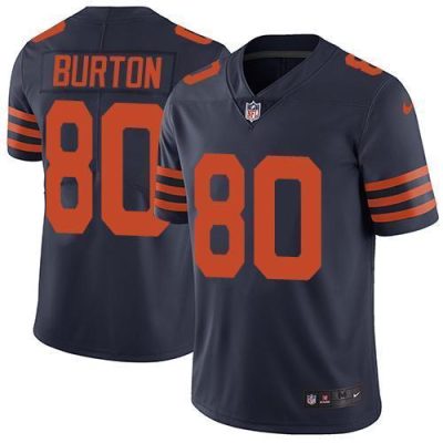 Nike Chicago Bears #80 Trey Burton Navy Blue Alternate Stitched NFL Vapor Untouchable Limited Jersey