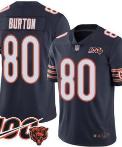 Nike Chicago Bears #80 Trey Burton Navy Blue Team Color Stitched NFL 100th Season Vapor Limited Jersey
