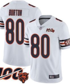 Nike Chicago Bears #80 Trey Burton White Stitched NFL 100th Season Vapor Limited Jersey