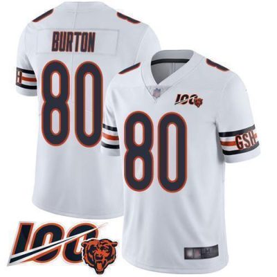 Nike Chicago Bears #80 Trey Burton White Stitched NFL 100th Season Vapor Limited Jersey