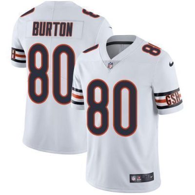 Nike Chicago Bears #80 Trey Burton White Stitched NFL Vapor Untouchable Limited Jersey