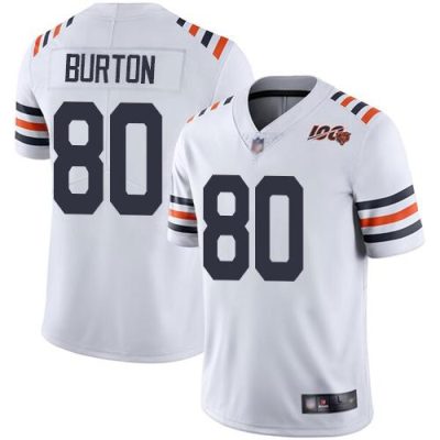 Nike Chicago Bears #80 Trey Burton White Alternate Stitched NFL Vapor Untouchable Limited 100th Season Jersey