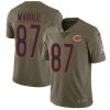 Nike Chicago Bears #87 Tom Waddle Olive Stitched NFL Limited 2017 Salute To Service Jersey