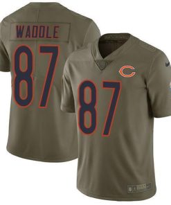 Nike Chicago Bears #87 Tom Waddle Olive Stitched NFL Limited 2017 Salute To Service Jersey