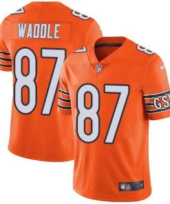 Nike Chicago Bears #87 Tom Waddle Orange Stitched NFL Limited Rush Jersey