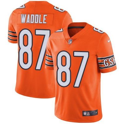 Nike Chicago Bears #87 Tom Waddle Orange Stitched NFL Limited Rush Jersey